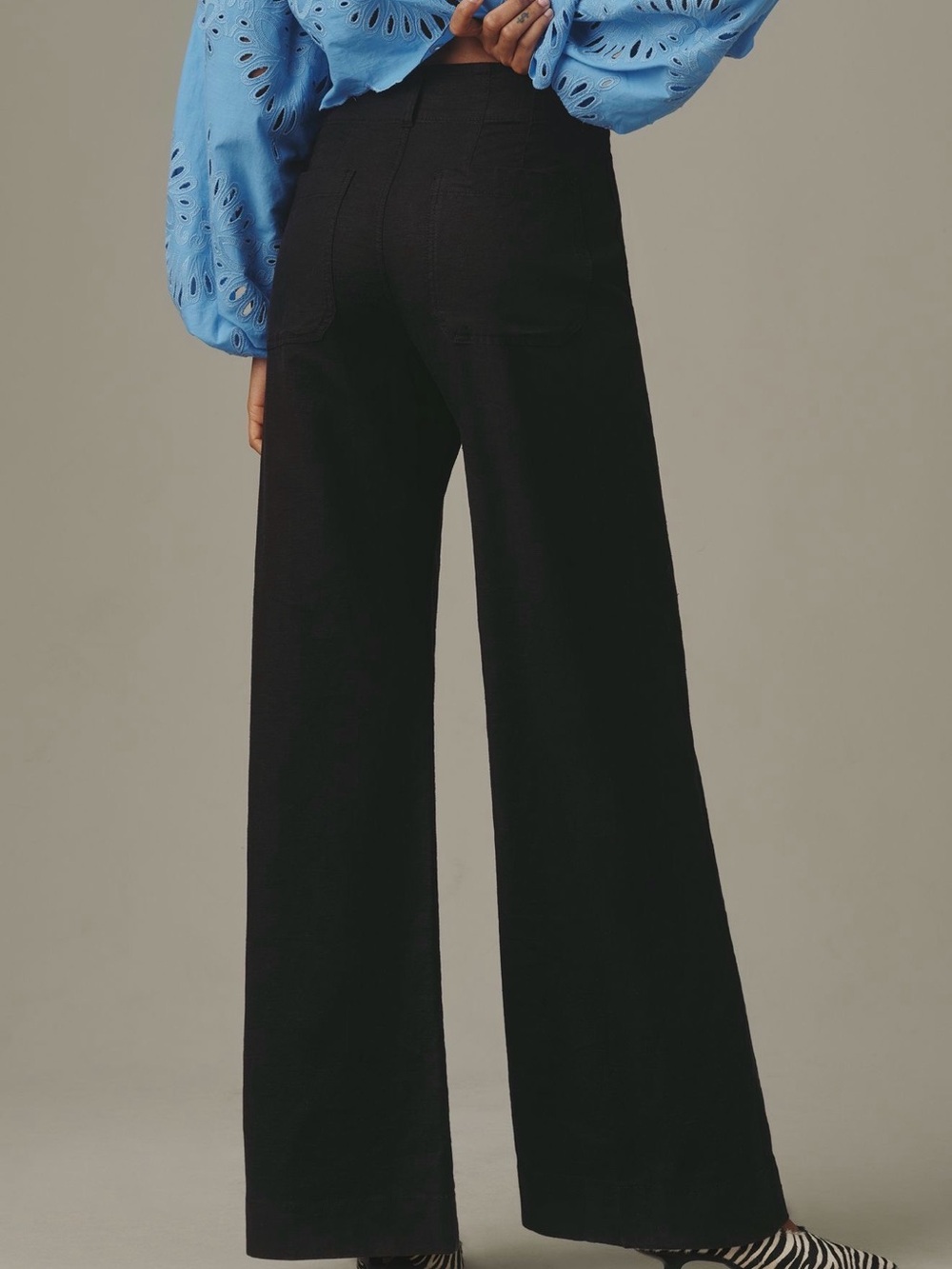 Maeve Black Wide-Leg Trousers - size 30 - Picture 8 of 8